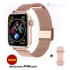 Smartwatch Qualk.-Chip Serie6 Blutw,WhatsApp,Musik iPhone Android schwarz,rosè,silber