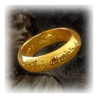 Der Ring der Macht (in verschiedenen Gr??en) - hartvergoldet mit feiner Lasergravur innen und au?en - inkl. 42cm Kette