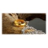 Der Ring der Macht 21,4mm - hartvergoldet mit feiner Lasergravur innen und au?en - inkl. 54cm Edelstahl-Kette