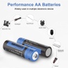 4x 1.5V USB AA li-ion Battery 3500mWh 100% capacität 1200x mal wieder aufladbar