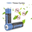 1.5V USB AA li-ion Battery 3500mWh 100% capacität 1200x mal wieder aufladbar