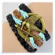 Hunger Games - Bracelet Mock Oils - Old Gold, Black, Brown - Gothic, Punk Fashion