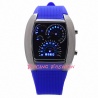 Racing Fashion Blue LED Chrome Digital Uhr
