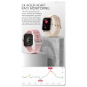 Smartwatch Qualk.-Chip Serie6 Blutw,WhatsApp,Musik iPhone Android schwarz,rosè,silber