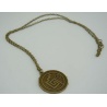 Fluch der Karibik - Elizabeth Swann - 18K hartvergoldete Azteken Schatz-Münze mit lederner Schatzkarte (braun) und Anhänger