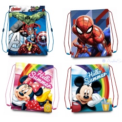 Turnbeutel 40x30cm Avengers, Spiderman, Mickey, Minni, Disney oder Marvel Lizenzartikel