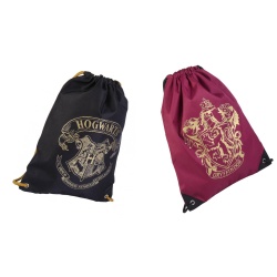 Harry Potter Sporttasche Turnbeutel 40 cm, Lizenzartikel mit Hogwarts oder Gryffindor Wappen