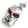 Totenkopf USB Stick 8GB mit roten Kristallaugen und 50cm Kugel-Kette, Gothic Fashion