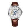 WAEKNOR Leder Armbanduhr Automatik Mechanisch Tag-Nacht-(Mond)-phase Luminous