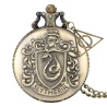 Hogwarts Wappen Taschenuhr mit Heiligtümer des Todes Anhänger Gold schattiert mit 40cm Kette