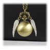 goldener Schnatz (Snitch) Taschenuhr mit Halskett - Quidditch