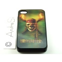 Totenkopf Pirat mit Fackeln 3D - iPhone 4 / 4S Handy Schutzhülle - Cover Case