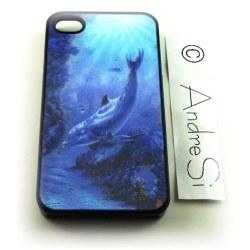 Delfine- iPhone 4 / 4S Handy Schutzhülle 3D Motiv - Cover Case
