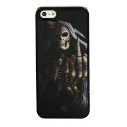 Skull Pirate with Swords, Cannon and Chest 3D - iPhone 4 / 4S Phone Protective Case - Cover Case