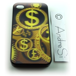 Dollarnoten - iPhone 4 / 4S Handy Schutzhülle 3D Motiv - Cover Case