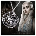 G.o.Thrones Keychain House Targaryen Coat of Arms Dragon "Fire and Blood"