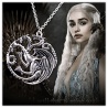 G.o.Thrones Anhänger Haus Targaryen Wappen Drachen "Fire and Blood"