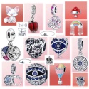 AndreSi Charms individ.styl.Silber Armband mit Katze,Ballon,Herz,Apfel,Einhorn,Pilz uvm.