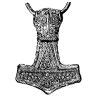 Thor's Hammer Mjölnir Flaschenöffner Stahl Vikings nach original Nachbildung eines Wikinger Anhänger