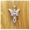 Arwens Evening Star Pendant in 925 Sterling Silver with Multifaceted Swarowski Crystals