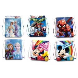 Turnbeutel 40x30cm Avengers, Spiderman, Mickey, Minni, Disney oder Marvel Lizenzartikel