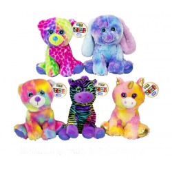bunte kuschelige Plüschtiere 28cm als Teddy, Zebra, Einhorn, Wuffi von MiRi - Colorful Plushies