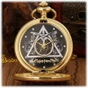 Luxus Hogwarts Logo H.Potter Taschenuhr mehrfarbig mit 70cm Kette