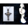 Gothic Pentagramm Anhänger mit Halskette Vintage Dreieck gothisches Kreuz, Gothic, Steam-Punk