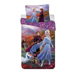 Anna & Elsa im Herbstwind Disney Frozen Eiszauber-Bettwäsche 140 × 200 cm, 40 × 60