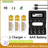 1-8x 1.5V AAA Akku li-ionen Battery 1100_1500(3000)mAh 2000x ladeb.m.4.2V Ladeg.