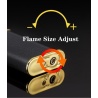 Luxus Feuerzeug Gas Drachen-Kopf, Krokodil, Poker Gambler Ass Design - Style Gold Schwarz