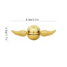 Schnatz bracelet with finely grained golden snip & braided leather straps