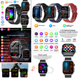 2026 Smartwatch HD+ Gesundheit Sport iOS Android AMOLED Blutzucker Harn.EGK uvvm