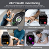 2026 Smartwatch HD+ Gesundheit Sport iOS Android AMOLED Blutzucker Harn.EGK uvvm