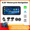 Navifly 6,25 zoll 1560*720 IP67 Motorrad GPS Navigation mit 2x Reifendruck TPMS und 2x 1080p Kamera