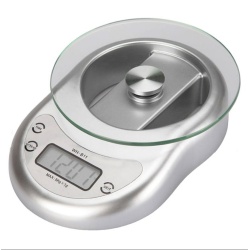 Küchenwaage 5KG WH-B11 Silbern 1g genau mit Kalbrierungsfunktion