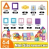 Magnetische Bausteine Mini Größe Magnet Kinder Spielzeug für Jungen und Mädchen mit 64 Bausteinen 3,9cm