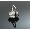 Engagement Ring Princess Diana - Lady Di / Kate Middleton - Hard Silver plated with facceten-rich crystals