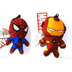 Taschen-/Schlüsselanhänger Spiderman, Ironman mit 1 Meter und 40 Inch Maßband Lizenzartikel