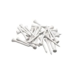 50 Golf Tees 5,4cm lang - weiss, ?kologisch abbaubar