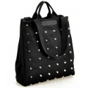 stylish studs fabric bag / shoulder bag large with inner compartments