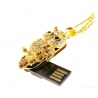 zauberhafte Kristall Eule Schwarz/Gold - 8GB USB Stick