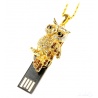 zauberhafte Kristall Eule Schwarz/Gold - 8GB USB Stick