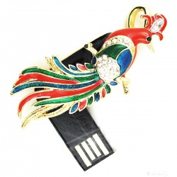 Enchanting Crystal Peacock - 8GB USB Stick 2.0