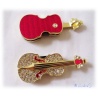 Kristall Violine / Geige - 8GB USB Stick 2.0 - Crystal Diamond Violin - Gold/Rot