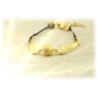 elegantes Armband mit goldenem Schnatz (Snitch), fein gemaserte Kugel