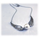 Necklace with schnatz (snitch) silver plated