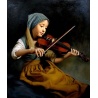 Gem?lde junges M?dchen spielt Violine /Geige "young girl playing violin" handgemalte Replik des Original's