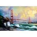 Kinkade's Gemälde "Golden Gate Bridge San Francisco" handgemalte Replik des Original's