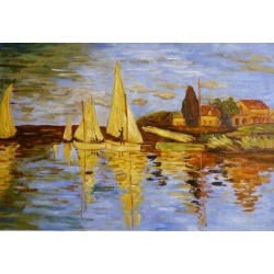 Claude Monet Öl Gemälde "The Regatta at Argenteuil" handgemalte Replik des Original's 73x50